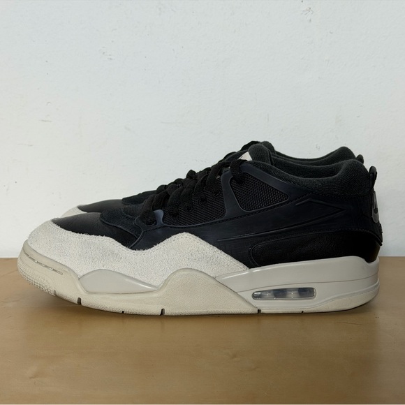 Nike Air Jordan 4 RM Black Light Bone Sneakers FQ7939-001 Men’s Size 10.5 - Picture 2 of 8